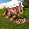 Flexi - Brown Bear with Babies (Keychain) - Articulating - Image 2