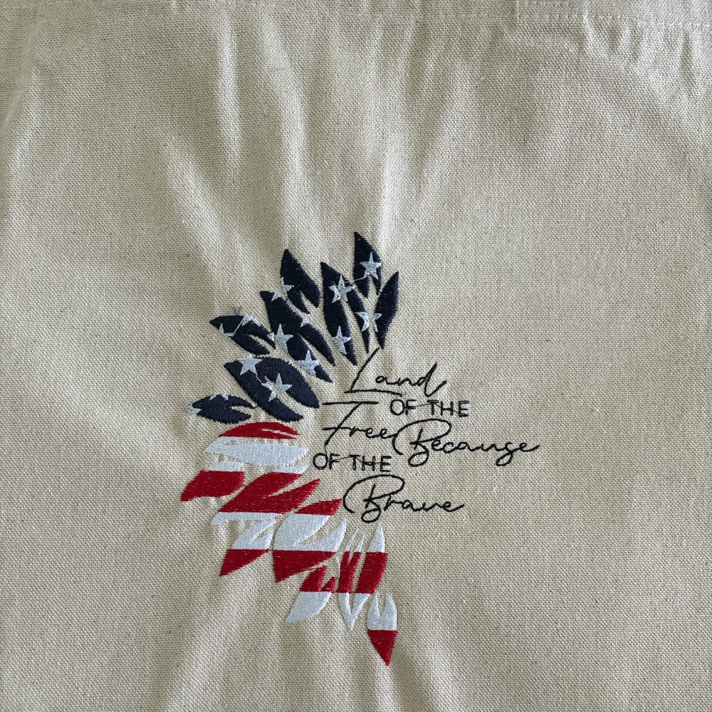 Embroidery Land of the Free Design