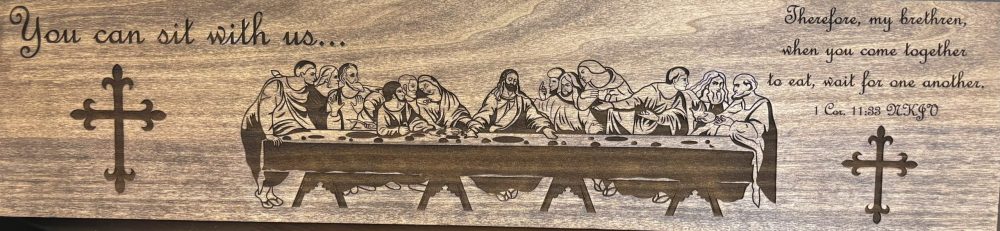 Last Supper Design with Thorn Crown & Cross