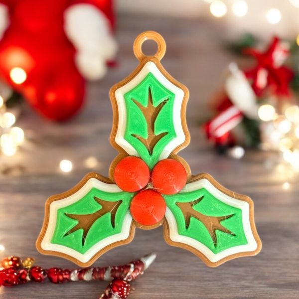 Gingerbread Mistletoe Ornament