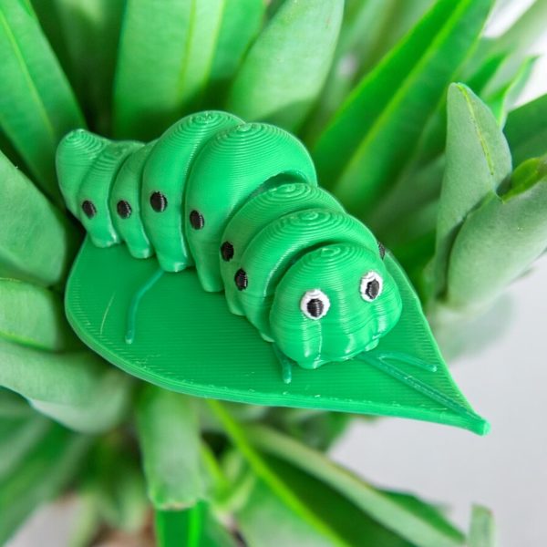 Flexi - Caterpillar w/Leaf - Articulating