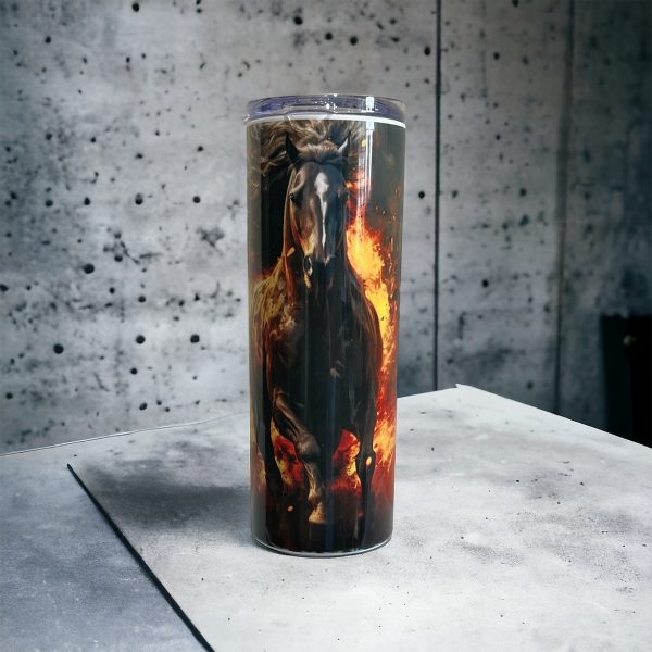 Horse and Flames Tumbler