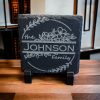 Rustic Slate Coaster Blanks - Black
