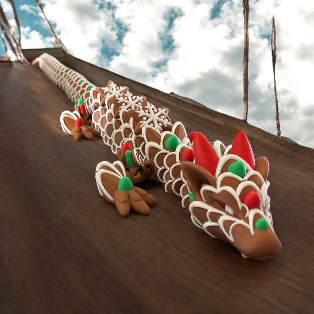 Gingerbread Dragon (Lg) Flexi - Articulating
