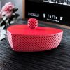 Heart Shaped Lined Trinket Box with Lid