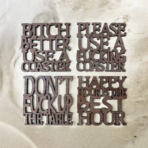 Wood Coasters - Explicit Theme