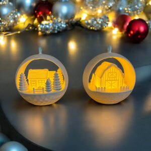 Christmas Bauble House & Barn Set