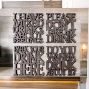 Wood Coasters - Drinking Theme
