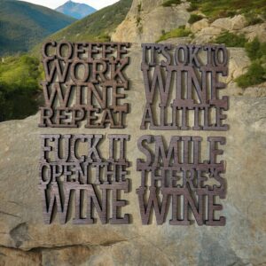 Wood Coasters - Wine Theme