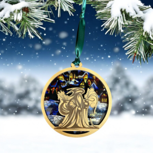 Etched Laser Cut Santa Ornament