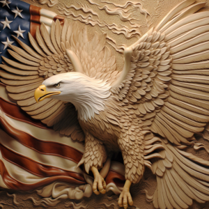 American Flag with Eagle Design