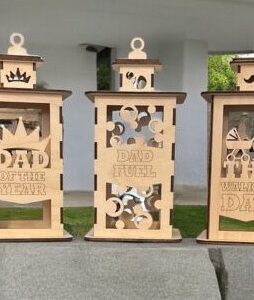 Dad Fuel Wooden Lantern