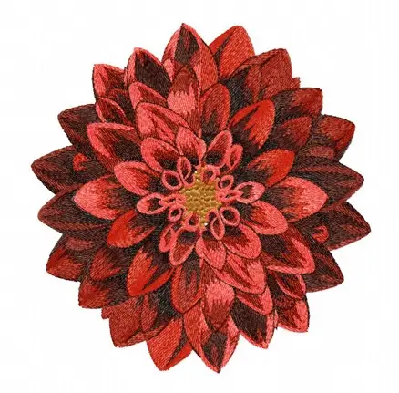 Dahlia Red 8' Pattern