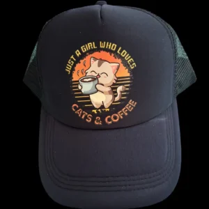 Just A Girl Who Loves Cats & Coffee Trucker Cap