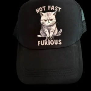 Not Fast Just Furious Cat Trucker Cap