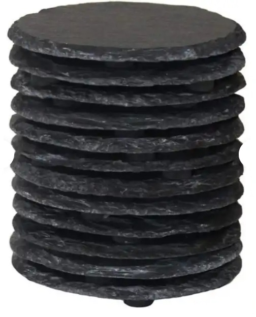 Rustic Slate Coaster Blanks - Black - Image 2