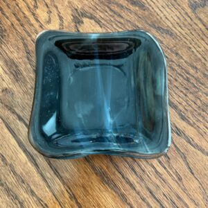 Black with Blue Lines Ring Dish