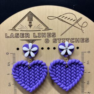 Purple Knitted Heart