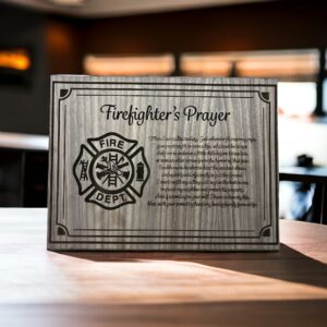Custom Laser Engraving - Firefighter Prayer