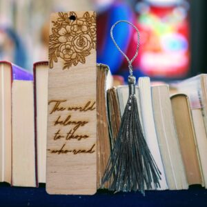 Wood Bookmarks - The World Belongs