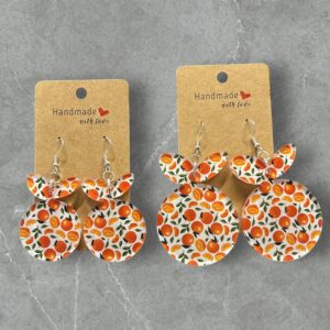 Orange-Shaped Acrylic Earrings
