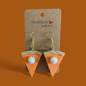 Pumpkin Pie Slice Earrings