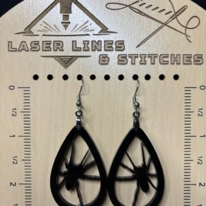 Black Spider Acrylic Earrings