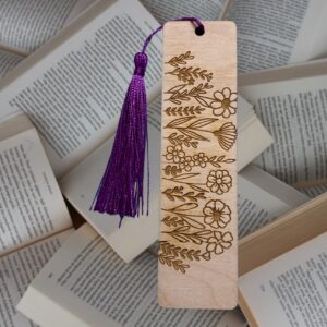 Wood Bookmarks - Floral Design