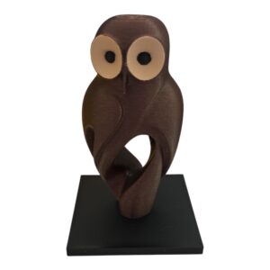 Owl Figurine with Black Base