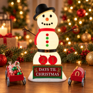 Christmas Countdown Lighted Snowman