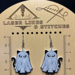 Boo Kitty Ghost Earrings