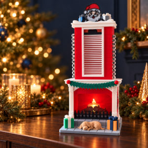 Festive Christmas Fireplace Countdown Calendar